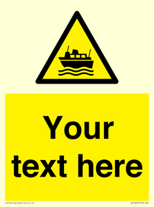 Custom warning ferries crossing vessels